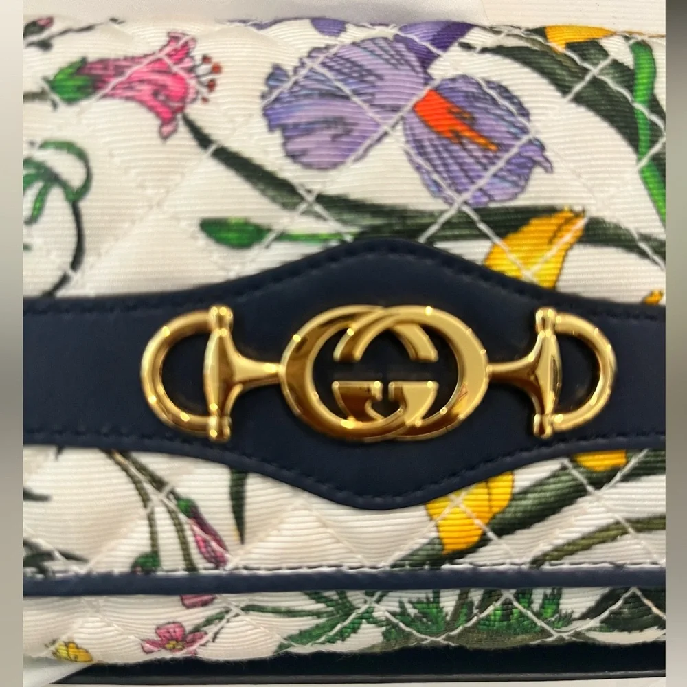 NEW AUTHENTIC GUCCI FLORA FLORAL FLOWER GG LONG WALLET